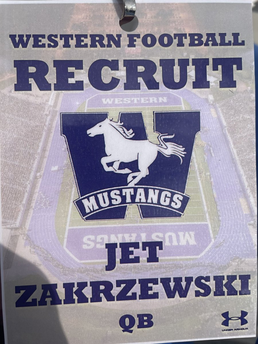 Thank you <a href="/westernuFB/">Western Mustangs Football</a> for having me out today for a game day visit. <a href="/Coach_Gates/">Gaetan Richard</a>, Coach MacNeill, Coach Marshall. Had a great time.