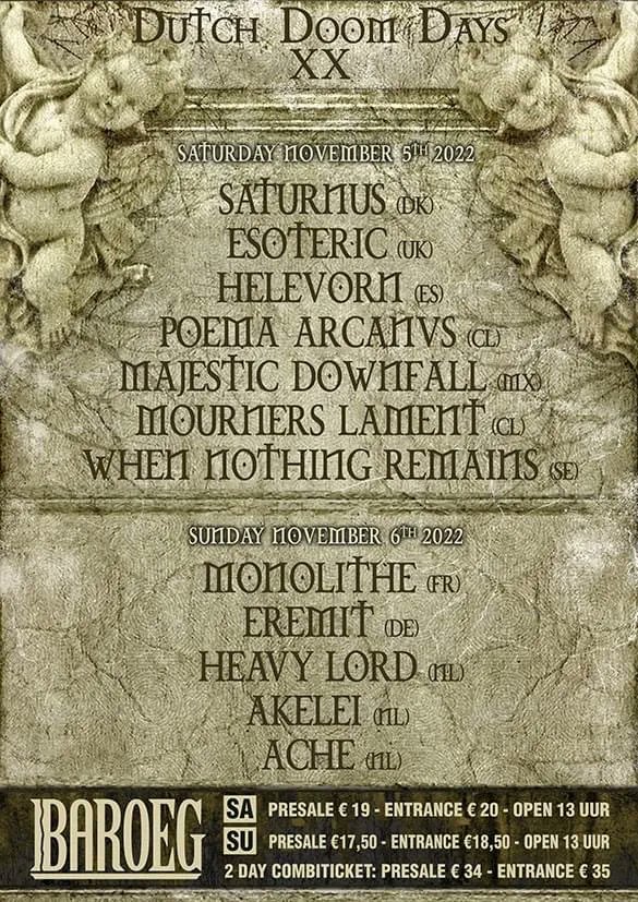 PoemaArcanvs's tweet photo. POEMA ARCANVS #EuropeanTour2022
#DutchDoomDays XX
Saturday November 5th 2022
@Saturnusdk
@esotericoffic
@helevornband
@MDownfall
#MournersLament
@WNR_Official
Tickets: https://t.co/Kc17aUFjpK
@Baroeg
See you in Rotterdam Dutch mates!
#doommetal #doomdeathmetal #doom https://t.co/UgPlcoyTUK