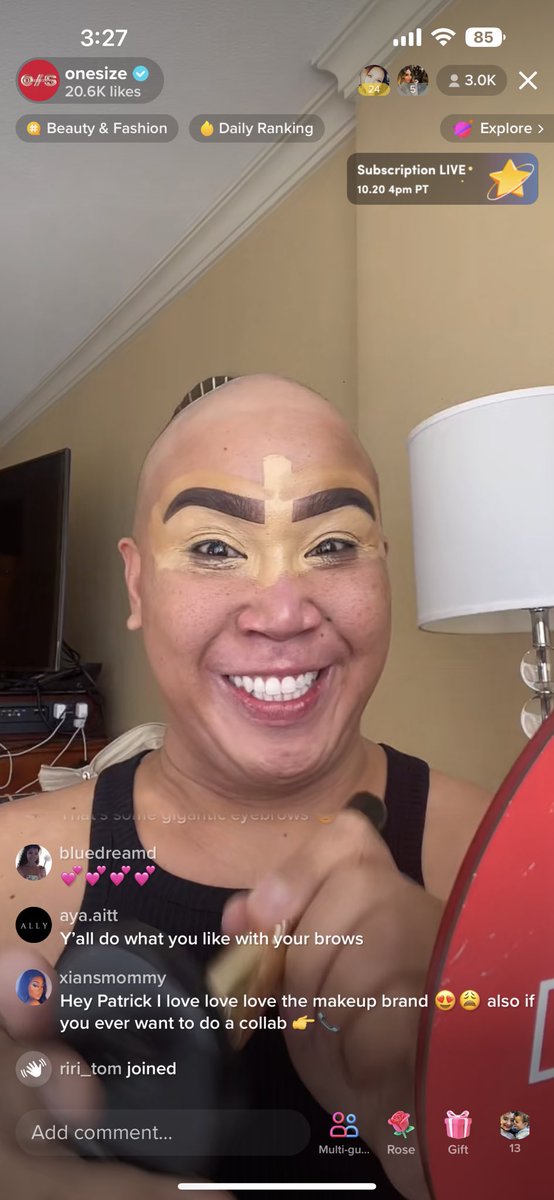 Anel0721's tweet photo. @patrickstarrr hahaha got ‘em! Love the live THANKS! #tiktoklive https://t.co/zL6XWaSebd