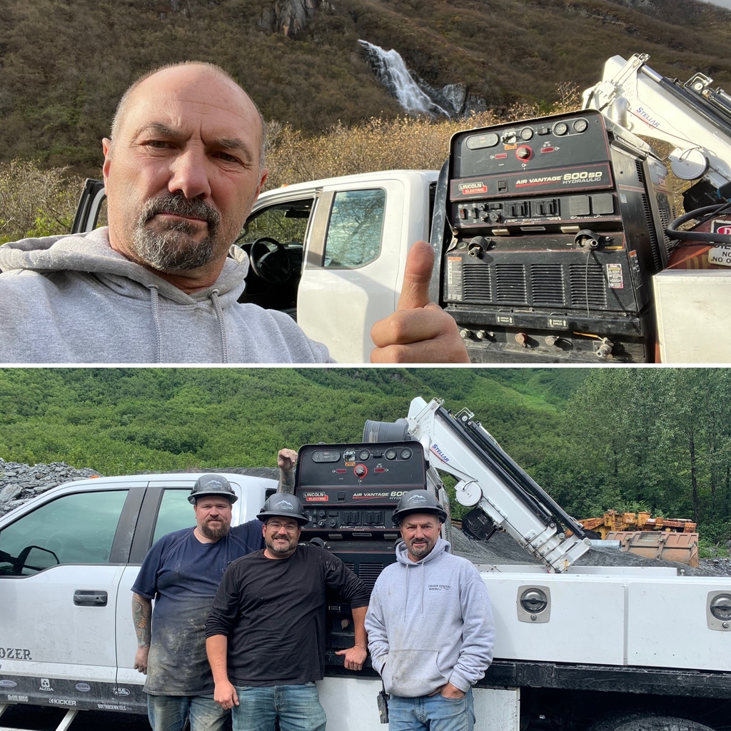 LincolnElectric's tweet photo. Dave Turin and his team #WeldRed to mine gold! How does your #LincolnElectric equipment help you earn green? #WeldRedNation https://t.co/aYW7oJlIKH