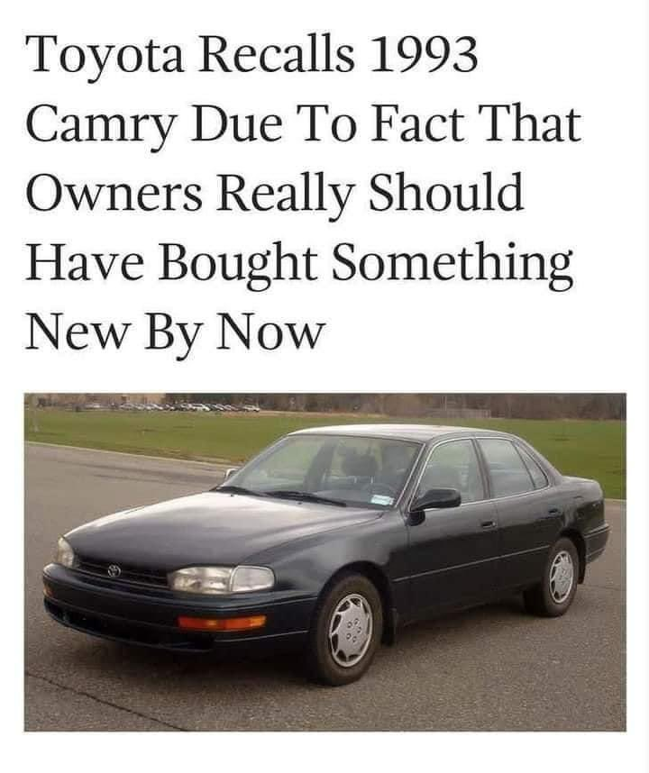 theficouple's tweet photo. The Camry is the Rolls Royce of the Stealth Wealth Community 😎 https://t.co/Btvlo1vzfo
