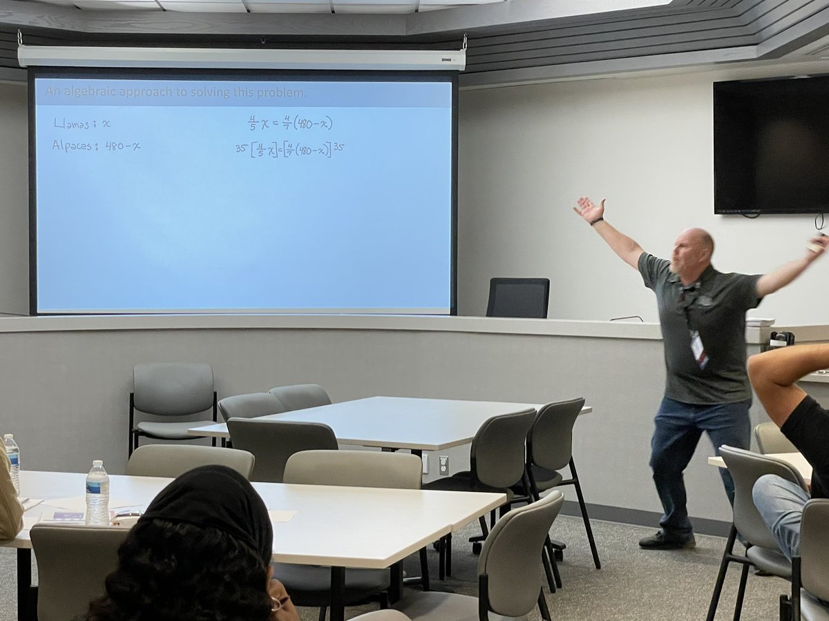 @dhabecker showing teachers the power of the tape diagram at MATHCON 2022. #scoemathcon