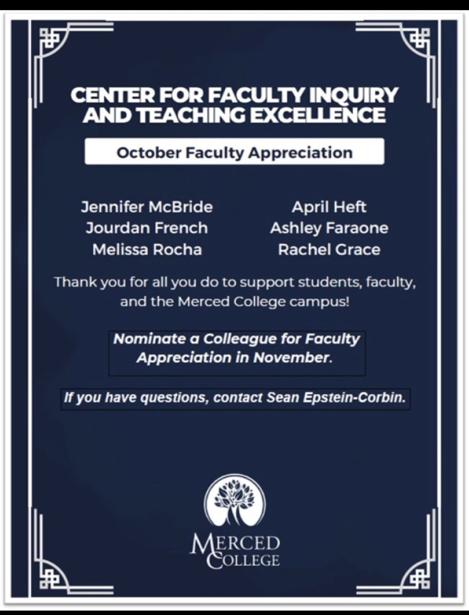 Our very own senior counselor, Mrs. Faraone, was recognized for her outstanding efforts as Merced College faculty. We are so lucky to have her at GV! <a href="/cougar_crossing/">Freddy Cougar</a> <a href="/KevinSwartwood1/">Kevin Swartwood</a>