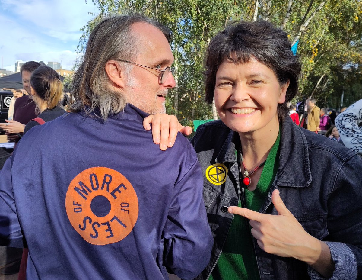 KateRaworth's tweet photo. It's long been waiting to happen - I love this visual mashup: Doughnut Economics meets Less is More @jasonhickel thx to @ExtinctionR #sufficiency https://t.co/CqkrE7iTLs