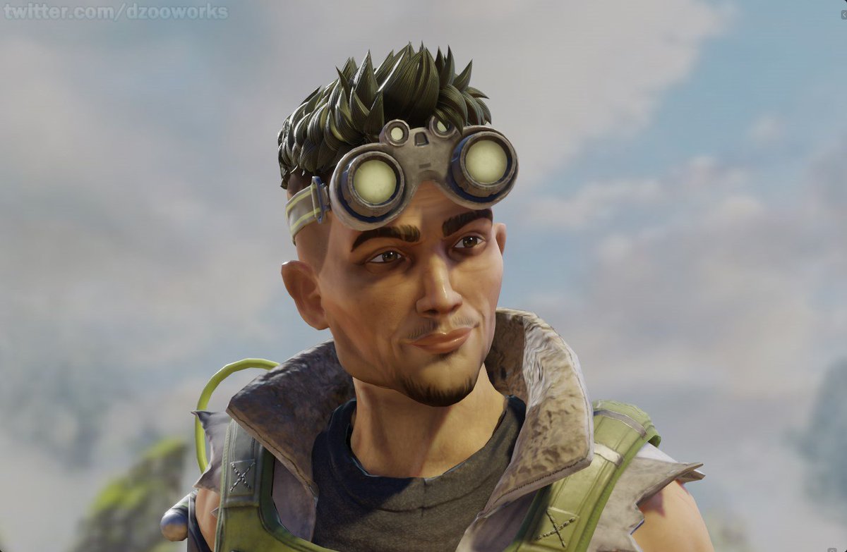 dzooworks's tweet photo. I was inspired by the Stories from the Outlands and created a model of Octane without the helmet/mask. 
I've also made a few mockups for how I think It'd look like in-game, I hope you guys like the results 🙂
(more screenshots bellow) https://t.co/LldOpctUgS