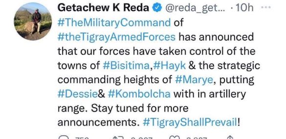 gk_kifle's tweet photo. @reda_getachew Nothing will save z #TPLF. #TPLF started all z previous 3 wars. This time u have no chance. When was @BobMenendezNJ when #TPLF invaded #Afar #Amhara occupied #Weldia, #Libela, #Dessie, #Kombolcha & more? Do u remember this @reda_getachew? https://t.co/Xy7syDJfSx