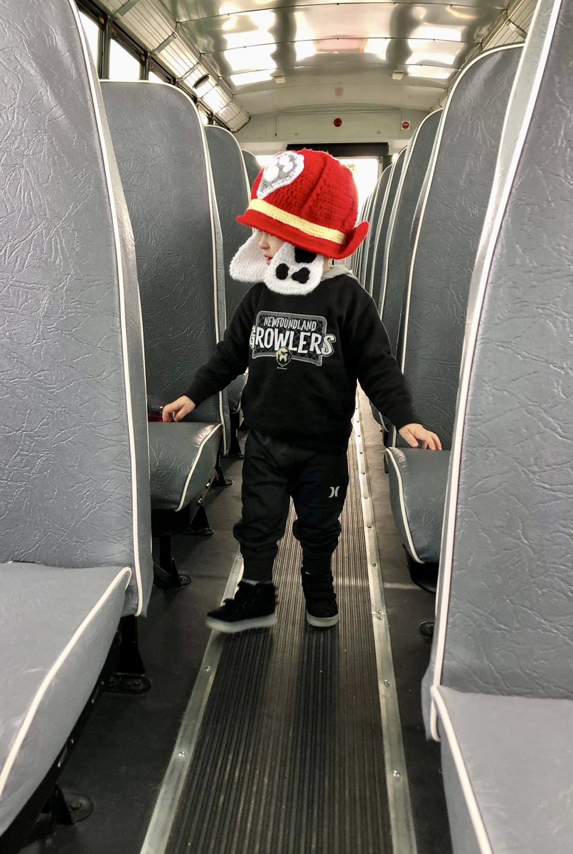 Making sure the bus was ok for the <a href="/NLGrowlers/">Newfoundland Growlers</a>. Luckily it passed his inspection 😂