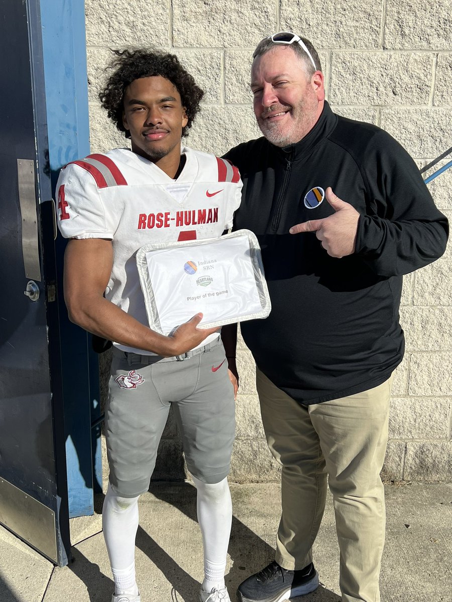 Congrats to the @HCACDIII Player of the Game, Jailen Hobbs!! @RoseHulmanFB