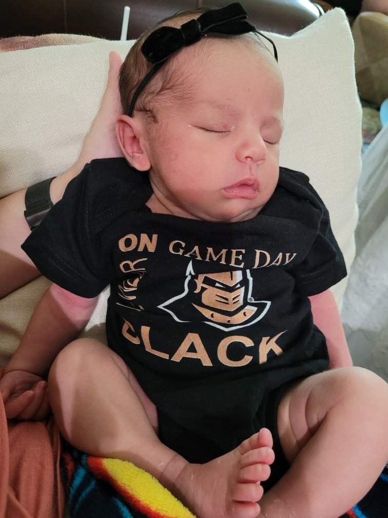 RobertCSharpPhd's tweet photo. Hey everyone! It's been awhile, but my wife and I have been a little busy...a new little #scientist in the making! Also another #UCFKnight in the making as well! I'll be back on #Twitter more later this month to provide great #science #papers!!! #UCF #LetsGoKnights https://t.co/LMSv5SyWFf