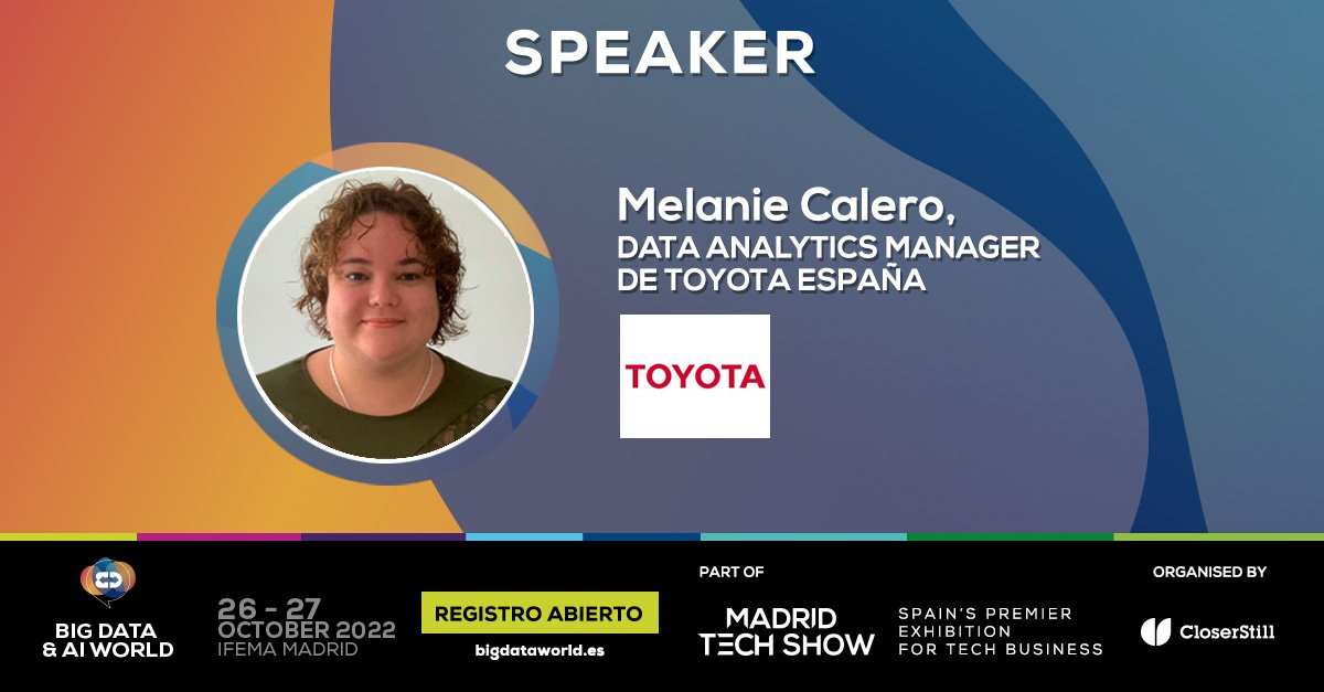 Hashtag_Master_'s tweet image. Pues si que 🤔 te ha dado fuerte 😉

Venga,  nos vemos en
#MadridTechShow 2022
Melanie Calero 
Data Analytics Manager en #BDAIWMadrid 

📍 BI &amp;amp; ANALYTICS THEATRE
📅 26 de octubre de 2022 
⌚️ 11:15 - 11:35
🗣 Título de la sesión: Learning by doing: como la #IA misma