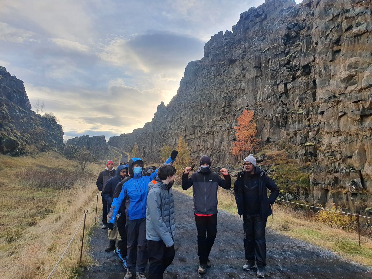 DerbyGeography's tweet photo. After learning the processes of plate tectonic's the boys got to stand on the constructive plate boundary of the Mid-Atlantic ridge at Thingvellir.

#whereyoubelong #DerbyGeography #DerbyIceland #DerbyYear10 #DerbyYear11 #DerbyYear12 #DerbyLearning #DerbySuccess #DerbySixthForm https://t.co/pkrOFtp9AC