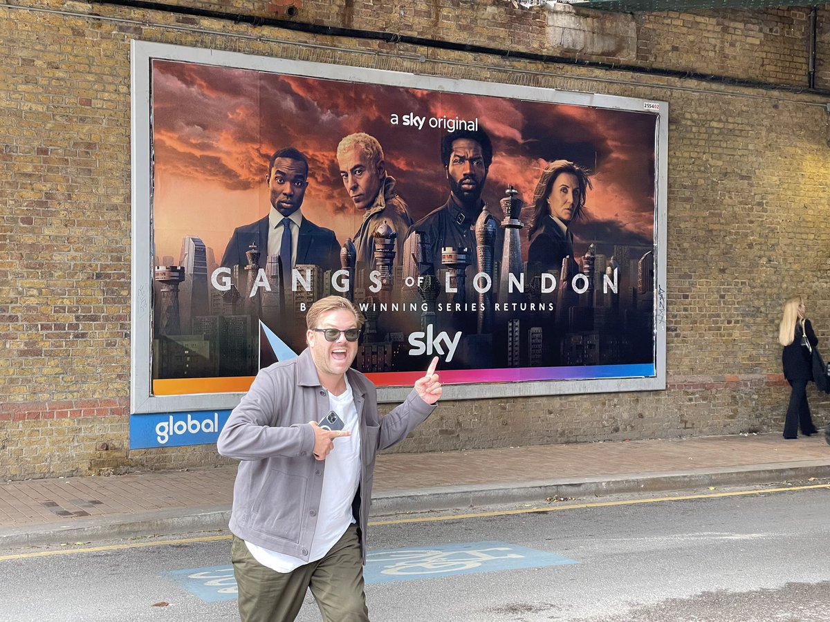 When Sky pop a full #GangsofLondon poster at the end of your road. Proud and can’t wait for you all to tune in!!