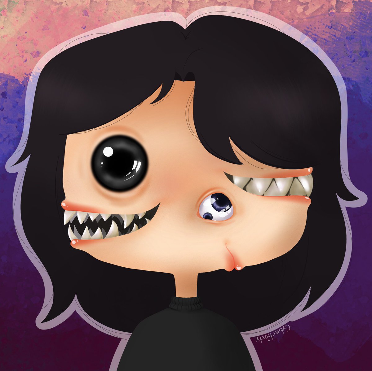 Seit langem mal wieder was gezeichnet, was mir sogar gefällt. 

#digitalart #halloweenart #monster