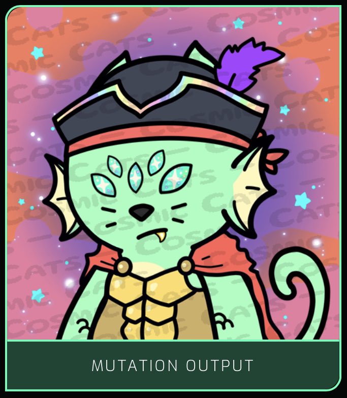 AlyssaDerstine's tweet photo. @nftpowerranking @CosmicCats_ all day baby!! Mutations go live tomorrow?! Are you ready?! 🎉🎉🎉 #CCMutations #GetCosmic 🫶🏼🫶🏼🫶🏼 https://t.co/XRgWLmFd4K