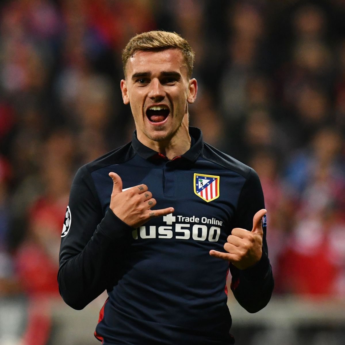 Griezmannility's tweet photo. Antoine Griezmann scores his 100th goal for Atletico Madrid tonight 🇫🇷

What a journey it has been https://t.co/dGmCJtvNsL