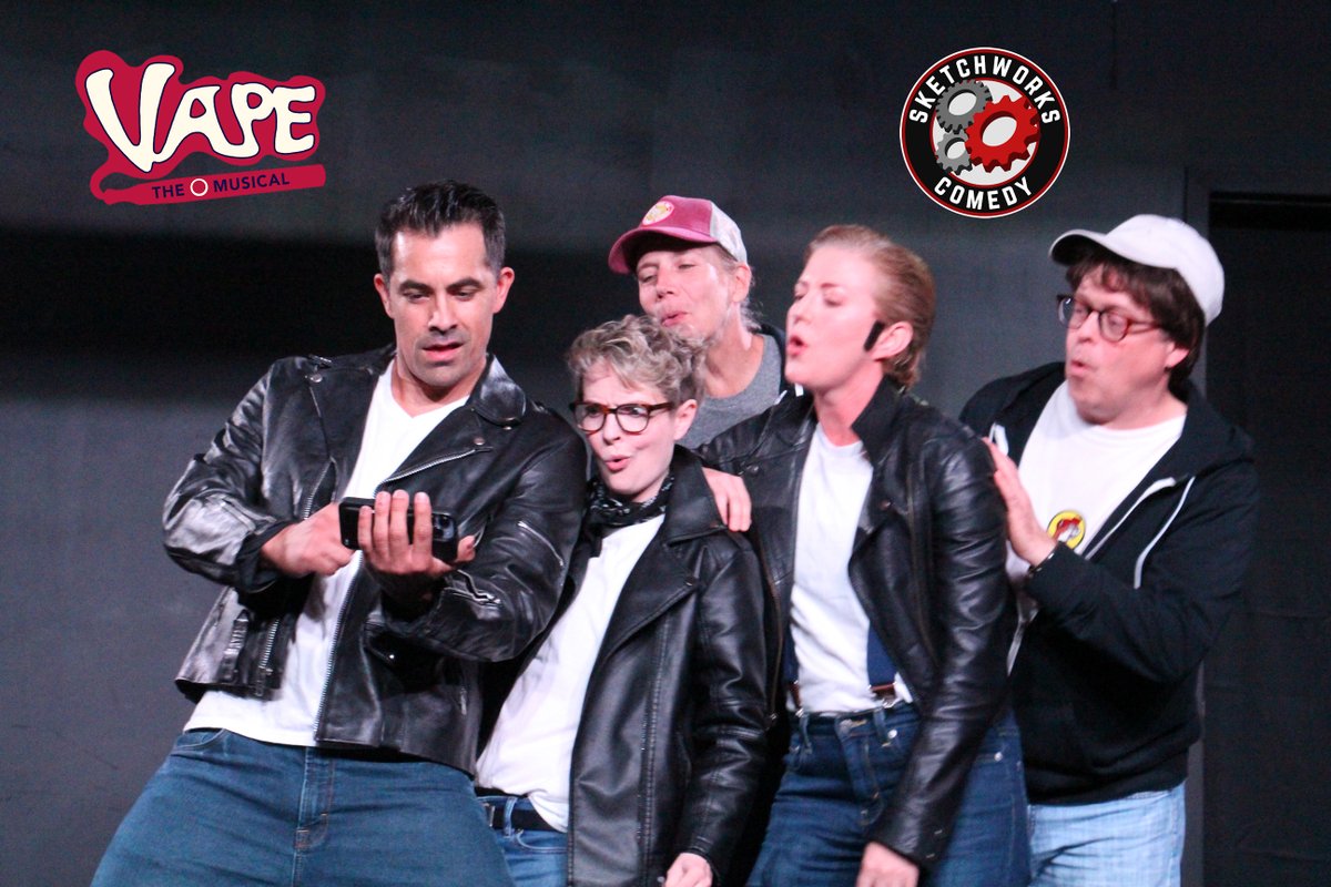 This is how excited the T-Bros get when they see YOUR NAME on the ticket list for tonight's performance of #VapeTheMusical ! Not on the list yet? Just go to sketchworkscomedy.com to get your tix and the Rydell High gang will see you at <a href="/villagetheatre/">VillageTheatre</a> tonight!
#grease #parody