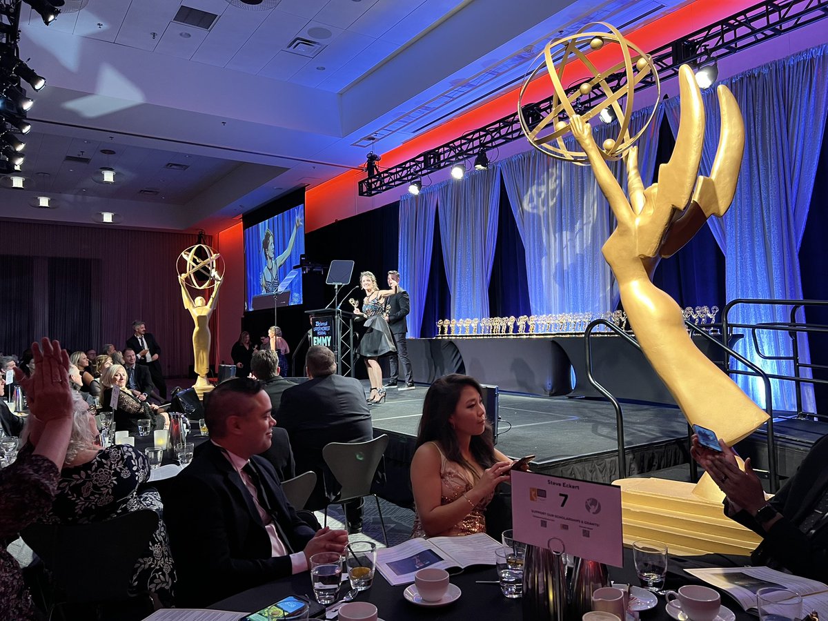 drsteuss's tweet image. .@kare11 ‘s @EvaKare11 and Mitchell Yehl win the #midwestemmy for Arts &amp;amp; Entertainment-News with “Crap From The Past!”