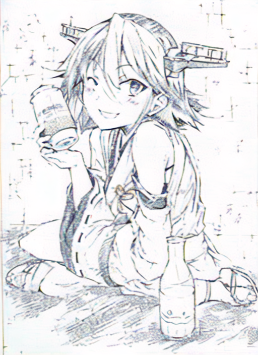 4枚目の落書きからAI氏に比叡ちゃんを仕上げてもらったぞ。ほーん…上手いじゃん… 