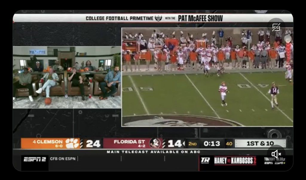 rollintide15's tweet photo. @PatMcAfeeShow #PMSCFBESPN2                                                           Clemson wins. @PatMcAfeeShow is a living legend! $luckie678 https://t.co/ycs8nO80d2