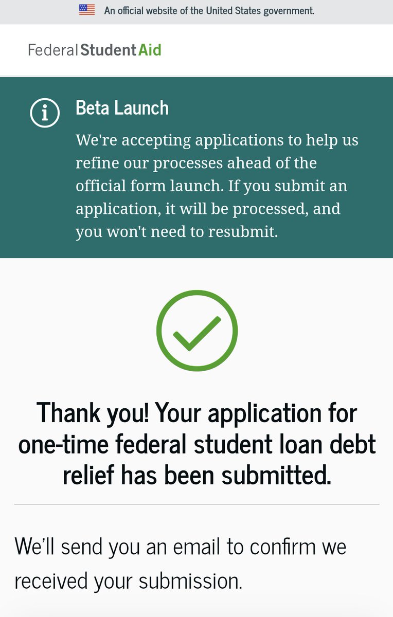 TessaTechArtist's tweet photo. Apply for #StudentLoanForgiveness

https://t.co/GLWYCtBdr1

The form is in beta and worked for me!

#StudentLoans #StudentLoanDebt https://t.co/cmv1MH9vFc