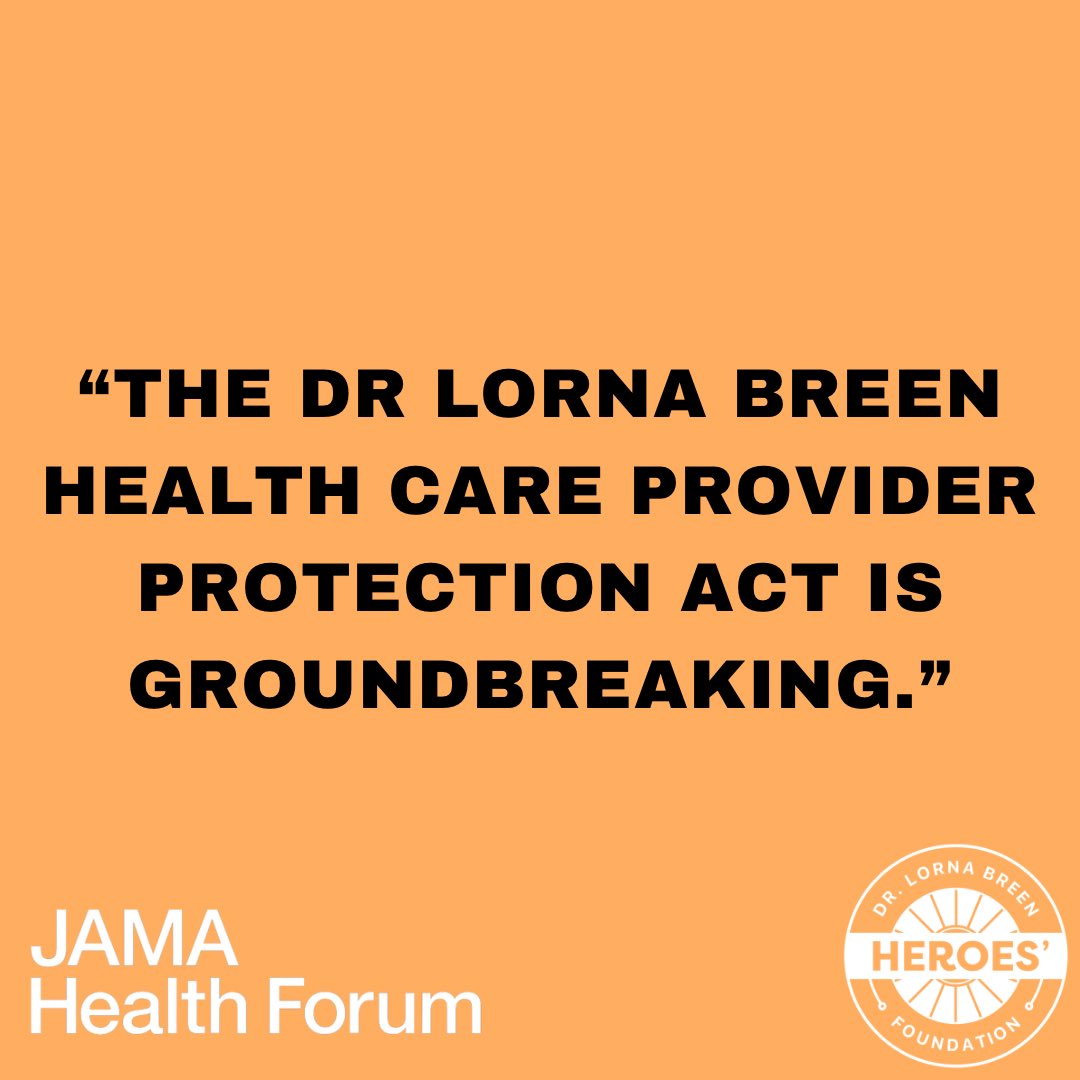 And we agree! Learn more about the groundbreaking #LornaBreenLaw: jamanetwork.com/journals/jama-…
#HopeForHealthcare #LeadForLorna #StandWithLorna #HowAreYouReally #StopTheStigma #ShineTheLight