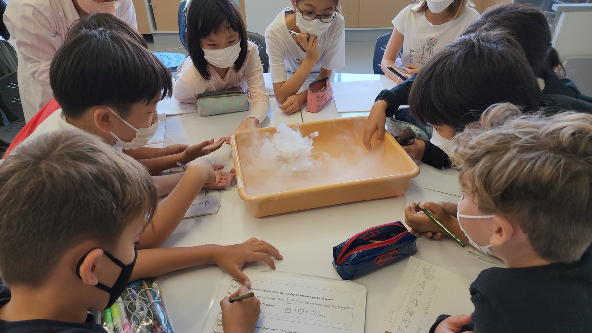 A big thank you to our middle and high school science department for helping us learn more about changes in the state of matter and understand the importance of observations. #CAinspires #observingscience #CAgrade4