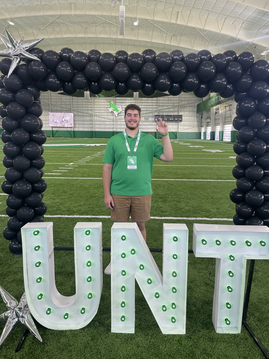 jgWesley60's tweet photo. Thanks to @MeanGreenFB for having me out. Loved to see the line work the rush. Loved to see the physicality. #TRENCHLINE. Big thanks to @JasonSmith_OL and @CoachClemUNT @MikeBloesch https://t.co/MNgLqJT8zS