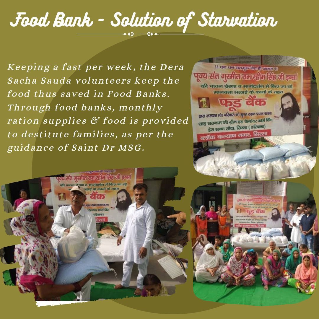 MamtaIn43541152's tweet photo. To make everyone aware of it’s value, we celebrate #WorldFoodDay every year on 16th October worldwide. As it is basic necessity, we should not waste it. @DSSNewsUpdates volunteers keep fast once a week nd distribute food to the needy ppl.
#FoodHeroes

Saint Gurmeet Ram Rahim Ji https://t.co/IKLu5AjoeX