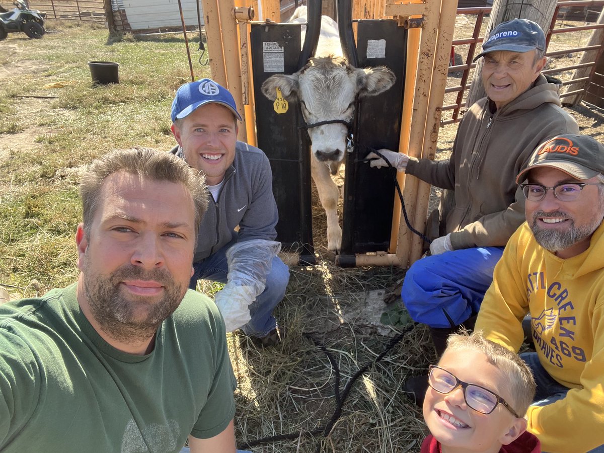 dereklahm's tweet photo. Another successful day working cattle with these men. And…we have another generation joining the ranks. https://t.co/uyTRiZqzQa