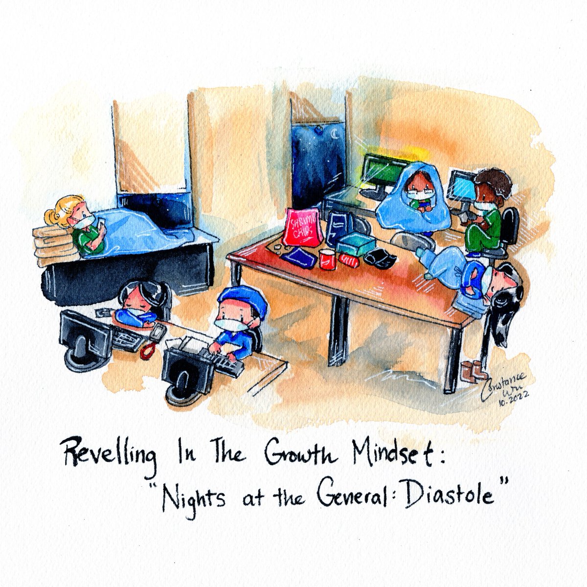 Last Friday night
Yeah we slept on tabletops, ordered enoxaparin shots
Thought through admits but I forgot, last Friday night
Yeah, we roamed through all the wards 
and got lost in the ER
So we hit the caffeine hard, last Friday night
Do it allllll again
(A doodle re: PGY2)