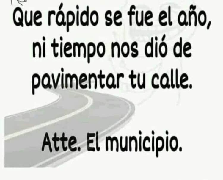 Atte. El municipio de La Paz
los que no eran iguales siguen con las mismas malas practicas bacheo al ahí se va....
<a href="/VictorCastroCos/">Víctor Castro</a>