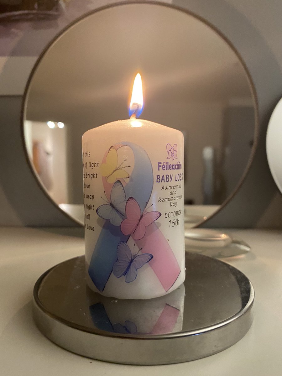 KSobczyk77's tweet photo. Today is International Baby Loss Awareness Day.  We lighting a candle this evening to remember 💗💙 @_TheNMH #feileacainwaveoflight #BLAW2022 #pregnancyloss @helpinghollesst https://t.co/BMoY1J0lVX