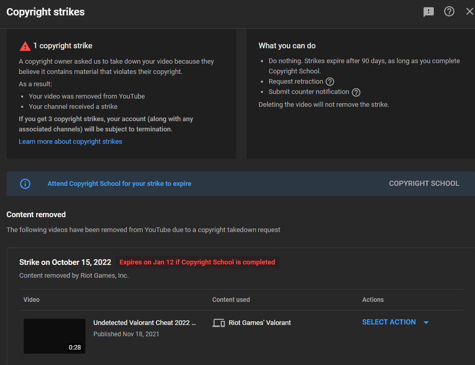 urnotjustin's tweet image. I just received a Copyright STRIKE on my channel on completely baseless grounds that is more than likely automated from RIOT GAMES for a short I made. @playvalorant @riotgames