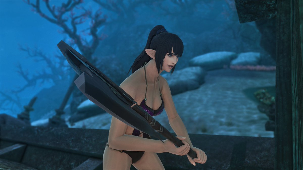 LorefiendEli's tweet photo. #Elftober2022 Day 15: Ocean
Non-local unhinged #Elezen about to break into unidentified (but historically valuable) derelicts in the search for gold.
#ElezenHours #GPOSERS #FFXIVScreenshots https://t.co/u2nwSZ1XEB