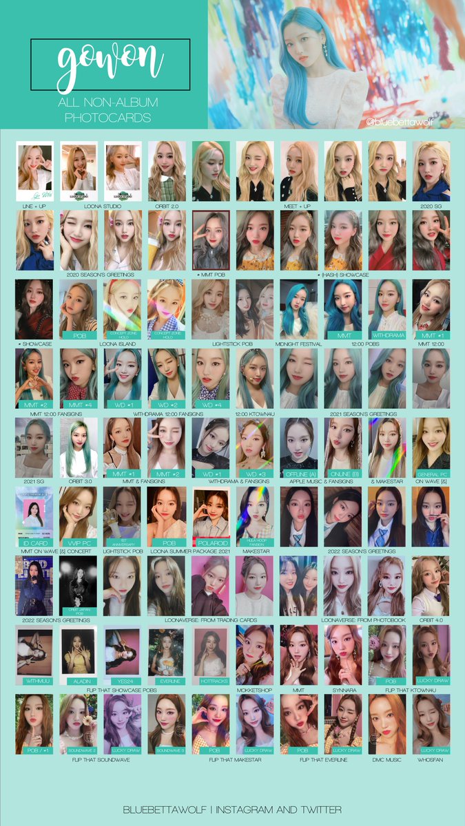 Loona - Gowon and Olivia Hye Non-Album Photocard Template - (last