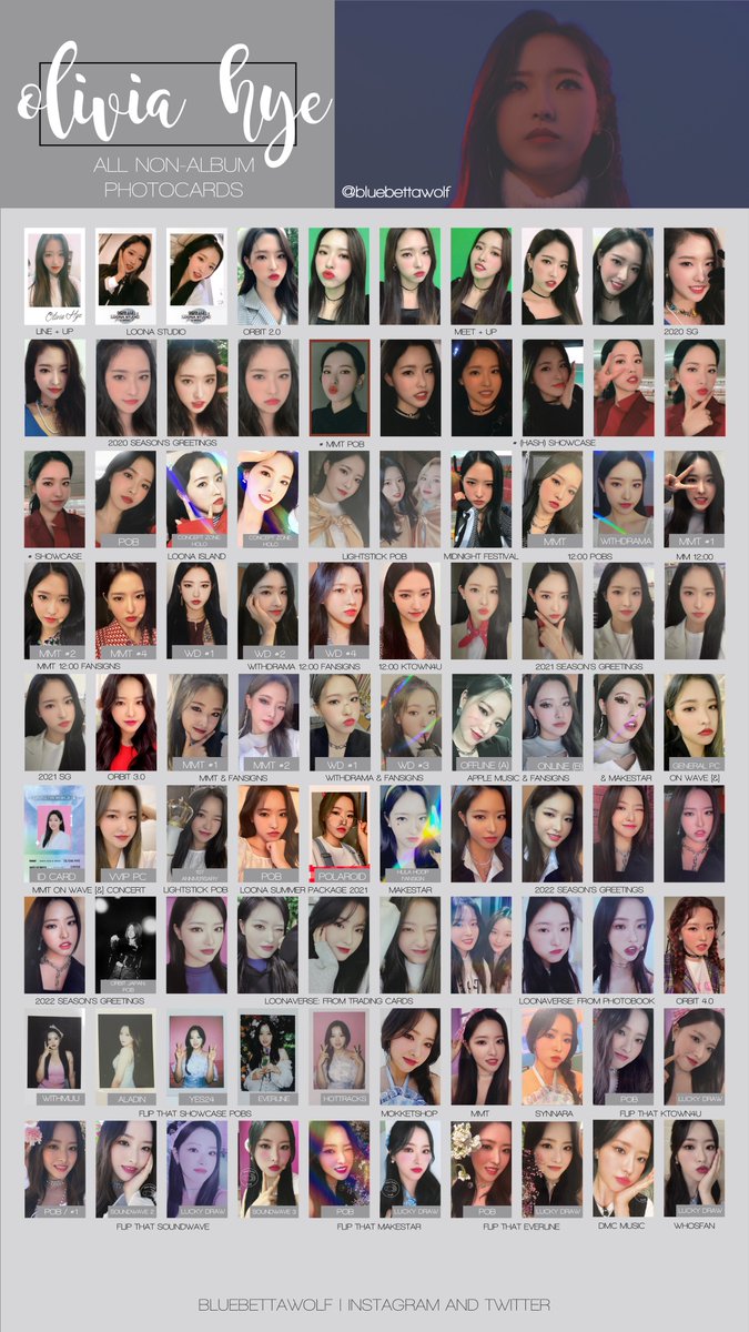 Loona - Gowon and Olivia Hye Non-Album Photocard Template - (last