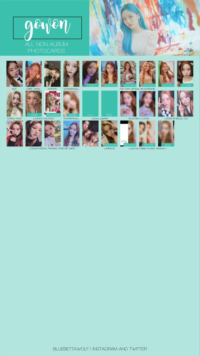Loona - Gowon and Olivia Hye Non-Album Photocard Template - (last