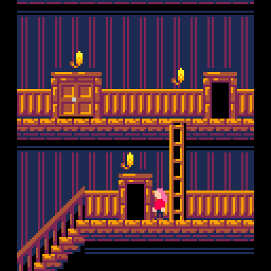 FlytrapDev's tweet photo. Hey everyone !
After not having tweeted *anything* for the past year, I'm happy to announce I've been working on a new #pico8 game !
It's a short horror game with exploration, combat and a few simple puzzles. I'm releasing it soon !
(It's still #screenshotsaturday right ?) https://t.co/IFbsOp0DIZ