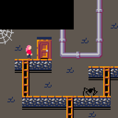 FlytrapDev's tweet photo. Hey everyone !
After not having tweeted *anything* for the past year, I'm happy to announce I've been working on a new #pico8 game !
It's a short horror game with exploration, combat and a few simple puzzles. I'm releasing it soon !
(It's still #screenshotsaturday right ?) https://t.co/IFbsOp0DIZ