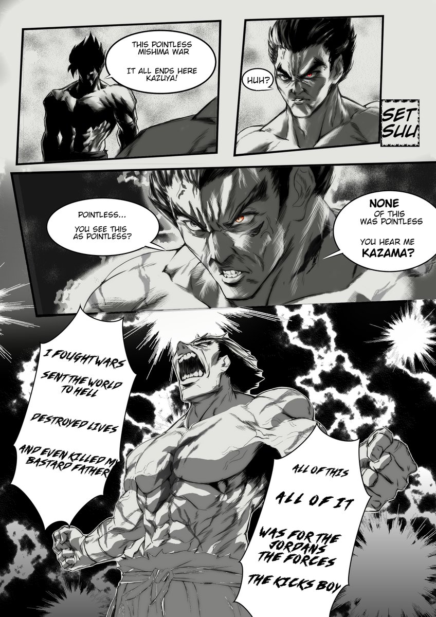 Setsuu10's tweet photo. Tekken Bloodlines S2?

Turned panel 3 into an anime style screenshot https://t.co/e6QkJPaI8I