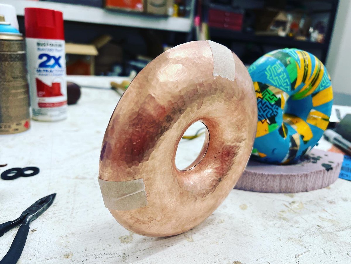 bladesworkshop's tweet photo. More sculptures in progress #art #artist #gradschool #gradstudent #MFA #ua #universityofalabama #sculpture #metal #blacksmith #wood #craft #ceramic #occult #pagan #icon #materials #form #formalism #texture #surface #copper #metalsmith https://t.co/n9RWl18x6f