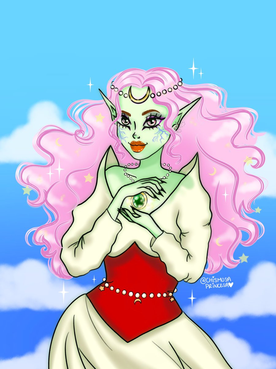 LizzyC_LC's tweet photo. I’m so amazed and in love with this art I commissioned from @chismosabby She is beyond talented and executed my vision of my DnD character, Nyx, so well! Thank you so much for your hard work 💕💕💕 https://t.co/2nGEAnfka1
