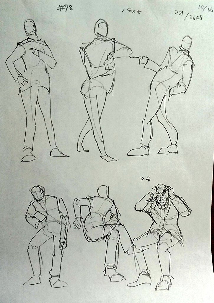 #アスジェス
221/2658
今日は唯さん。
スーツ着ると途端に描くの難しくなるなー。でもラスト2ポーズすごくいいの描けたわ。嬉しい。
#仲間とジェスドロやったる会
