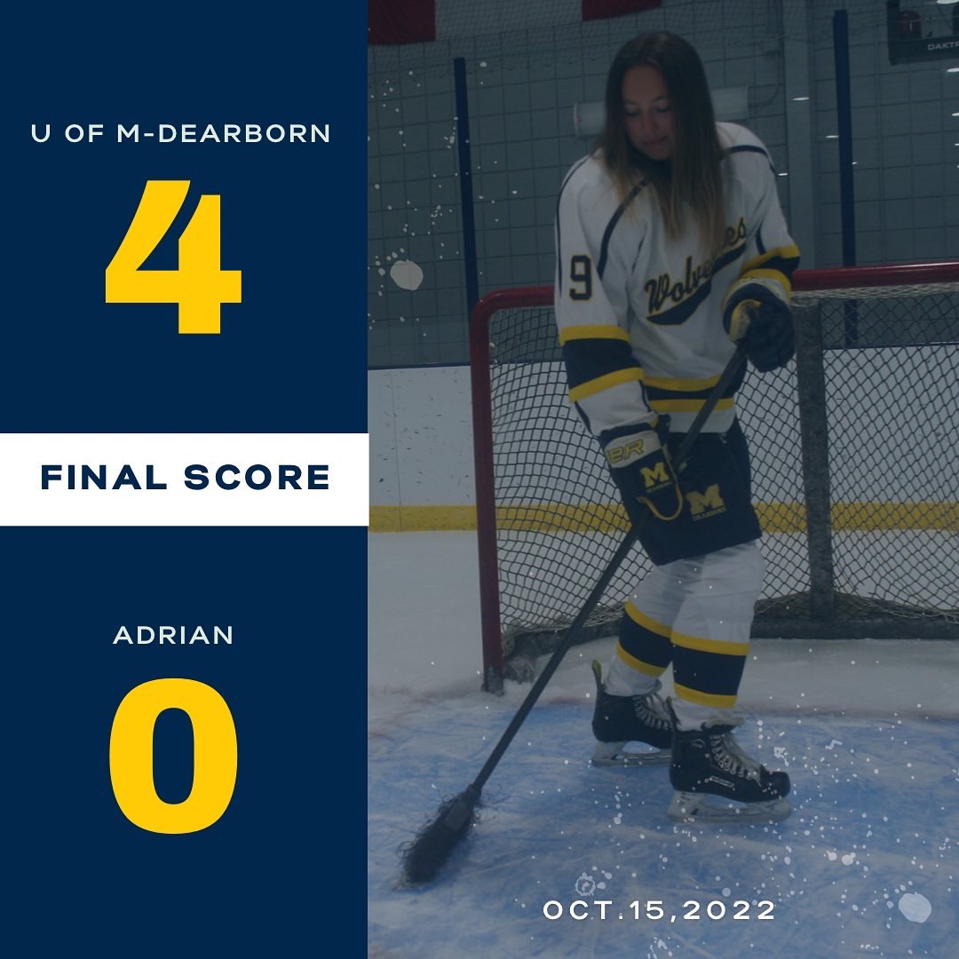 UM_DearbornWHKY's tweet photo. Weekend sweep🧹. #goblue #rolldear 〽️🏒
-
Player of the game #5 Danya Wilsher!🫡
-
Goals from #88 kaylee Keledjian, #19 Vivian Kowalske, #79 Sam Sensoli, #24 Andi Evers https://t.co/Vi8Rp0HIJG