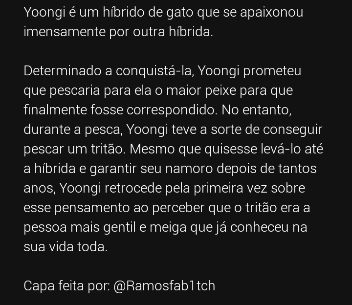 Sxxtzncedri's tweet photo. ✨O Tritão e O Gato (Shortifc)
- Contém Taekook de casal secundário
Spirit: https://t.co/8UZfguNGnM
Wattpad: https://t.co/3c2cpOtlSm
#yoonminfic #yoomin #sugamin #minimini #socialspirit #wattpad #hibridos https://t.co/7WHeYJZW6Z
