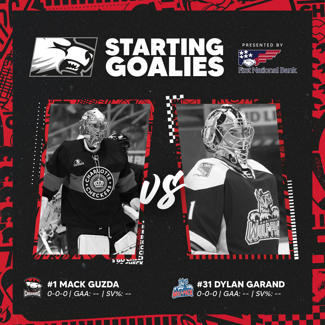 CheckersHockey's tweet photo. Mack Guzda gets between the pipes for his first pro start! https://t.co/4h0LMJDNQB