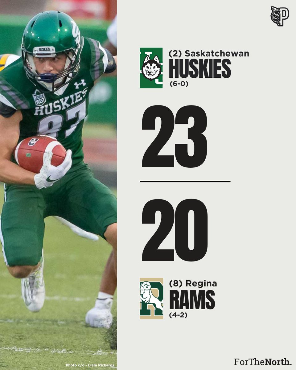 The No. 2 Huskies grind out their second win of the season over the No. 8 Regina Rams 🟢⚪️ #ForTheNorth | #USPORTS