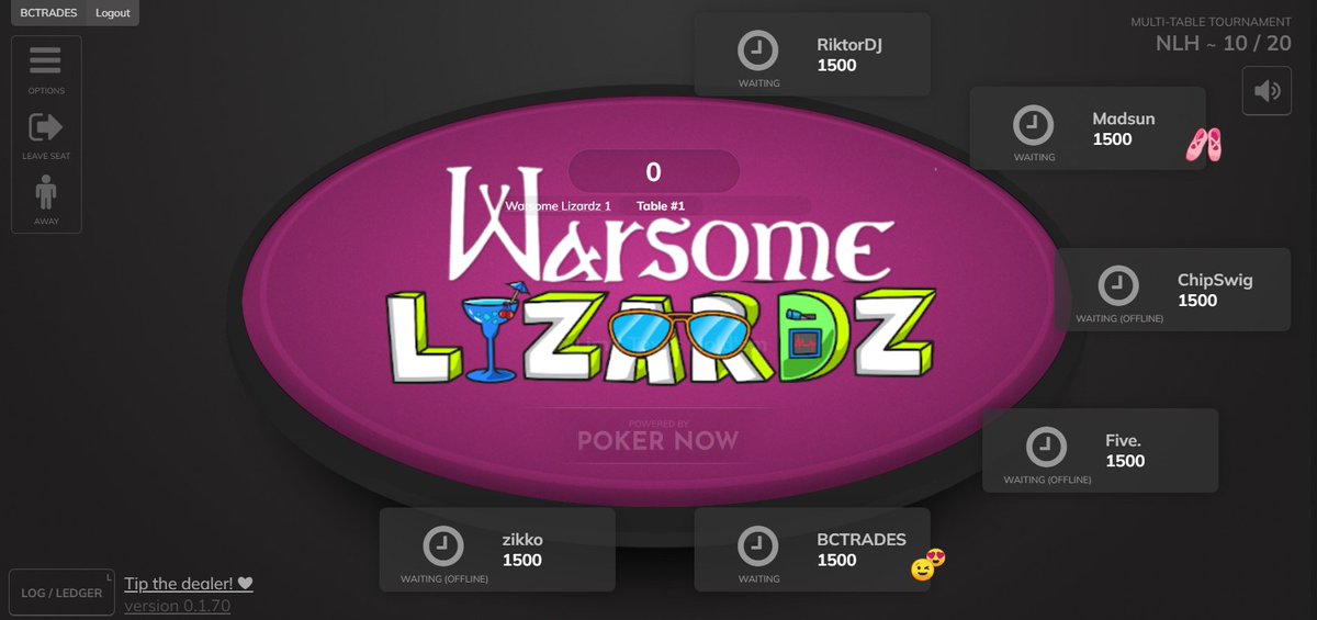 Warsome Lizards Poker is now live! Prepare for battle🧙‍♂️🤝🦎 @LocoLizardz