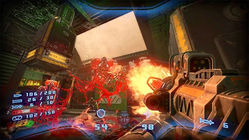 BlueEyedClark's tweet image. Now for a change of pace from Scorn with #Prodeus A FPS of old, re-imagined using modern rendering techniques and technology. Designed with retro aesthetics and gameplay. If you liked Doom or Quake, I’d say check it out #BoundingBoxSoftware