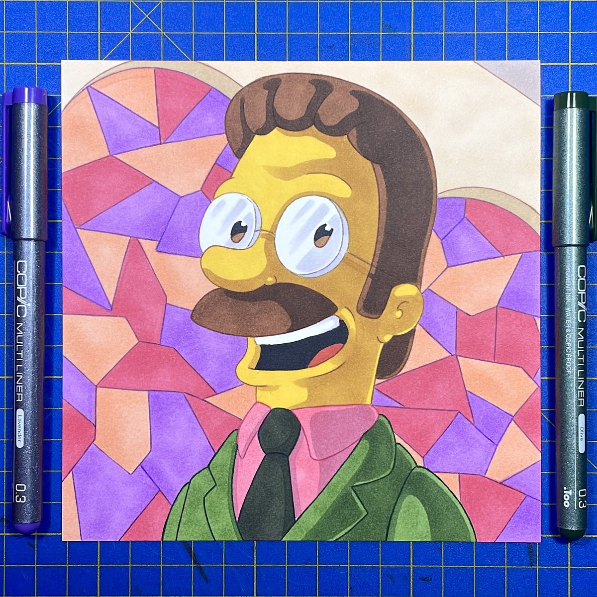 iiinky_'s tweet photo. 9. Ned Flanders #inkhomer #inkhomer2022 #simpsons https://t.co/B2vj7iT2zw